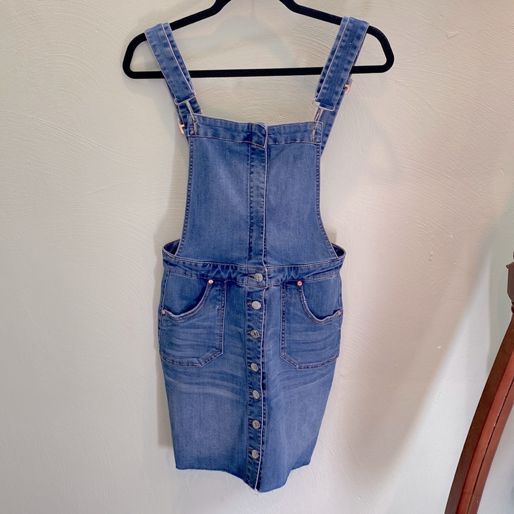 Denim overall dress